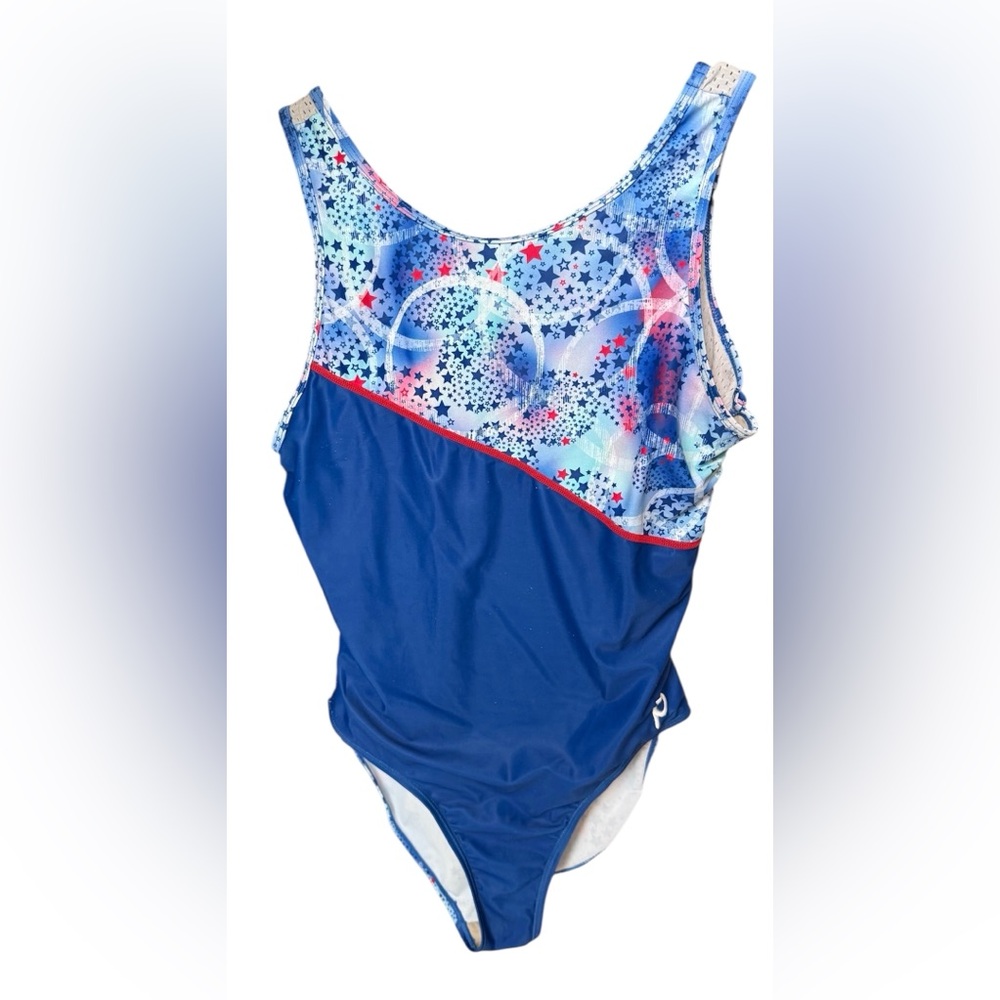 Patriotic Star Pattern Plum Leotard (AXL)